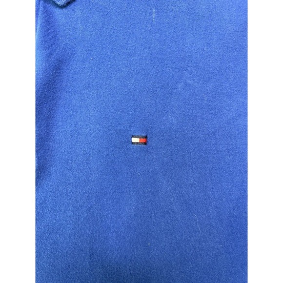 Tommy Hilfiger Men's TH Lux Interlock Blue Custom Fit Polo Shirt Size: L - Picture 2 of 11
